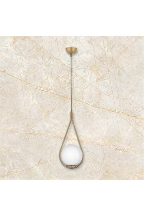 Damla Chandelier TASTED PAINT WHITE GLASS