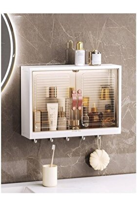 منظم خزانة الحمام البلاستيكي