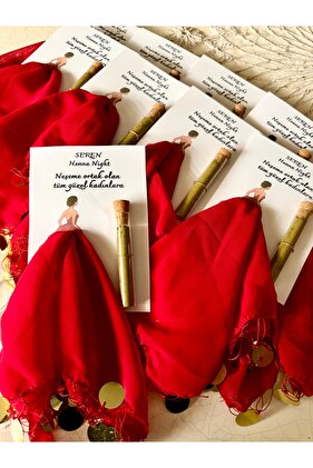 هدية منديل الحناء وحنة 10 قطع