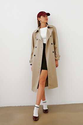 Oversize Kruvaze Trenchcoat