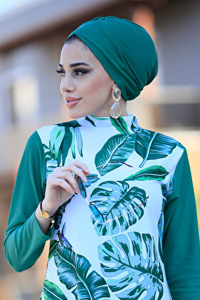 Green Combination Cross Bonnet