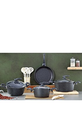 طقم أواني طهي تركي من الجرانيت مكون من 13 قطعة