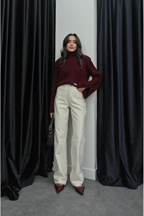 Ecru Kuzmina Straight Jeans