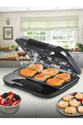 ماكينة صنع الوافل الكهربائية KSM-2405K للأطفال، شواية الوافل الصغيرة المحمولة