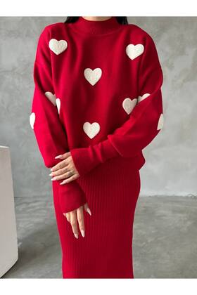 Heart Sweater Dress Set