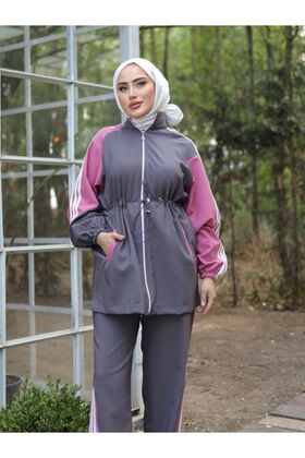 Zippered Hijab Tracksuit Set - Set of Two