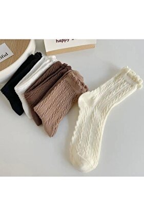 DÁMSKÉ PONOŽKY S RELIÉFEM 5 PÁRŮ