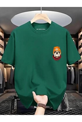 ФУТБОЛКА ВЕЛИКОГО РОЗМІРУ З ПРИНТОМ СОБАКИ