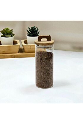 Acacıa 320ml Glass Jar 6.5*15