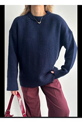 Malkoçbey Crew Neck Oversize Knitwear Sweater