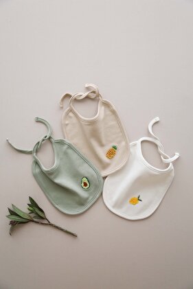 مريلة أطفال 0-3 أشهر - 3 قطع موديل 3