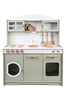 مجموعة خدمة مطبخ خشبية كبيرة مكونة من 9 قطع للمطبخ 13