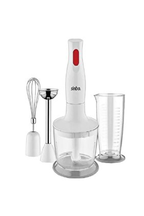 White Shb-3147 400 Watt 3 Function Hand Blender Set