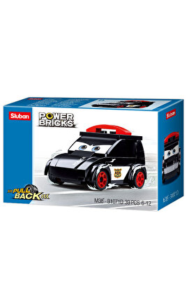 سلسلة باور بريكس - مكعبات بناء سيارات الشرطة 39 قطعة