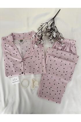 طقم بيجامة من القطن الممشط على شكل قلب صغير مكون من قطعتين