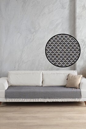 غطاء أريكة على شكل نجمة يغطي المقعد أسود 115x200