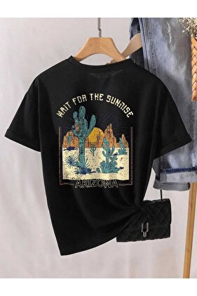 Oversize T-Shirt Arizona Printed Black Color