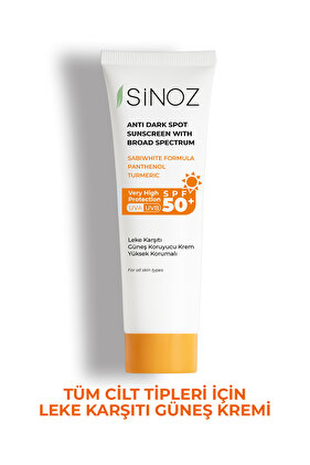 Spf50+ Leke Karşıtı Yüksek Koruyucu Yüz Güneş Kremi Normal Ve Kuru Ciltler İçin 50 ml