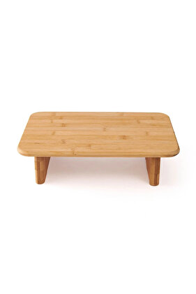 لوح تقطيع بأرجل من الخيزران - لوح عرض من الخيزران - 35x22 سم