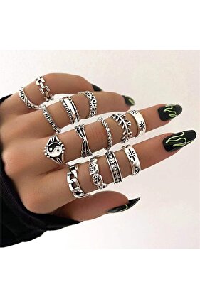 مجموعة حلقات متعددة مكونة من 14 قطعة