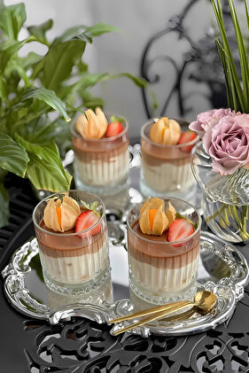 صينية تقديم فاخرة من الفولاذ المقاوم للصدأ من Artnova - صينية تقديم الشاي والقهوة والمهر |   شخصية واحدة