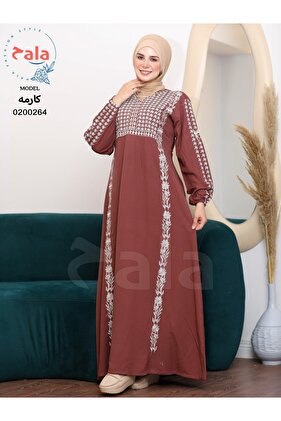 جلابية استقبال قطن ون سايز  الخامة كتان