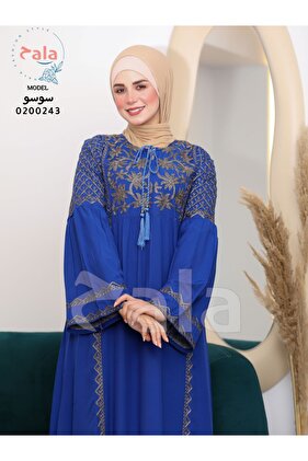 جلابية استقبال قطن ون سايز  الخامة كتان