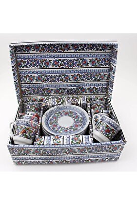 Imported Porcelain Coffee Cup Topkapi Model 12 Pieces for 6 Persons