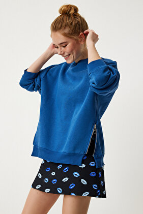 سويت شيرت أزرق مرتفع - سحاب مفصل، Lub0003