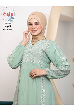 جلابية استقبال قطن ون سايز  الخامة كتان