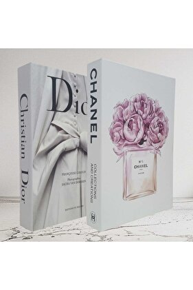 2-Piece Decorative Book Look Box Wedding Dress & Perfume Themed