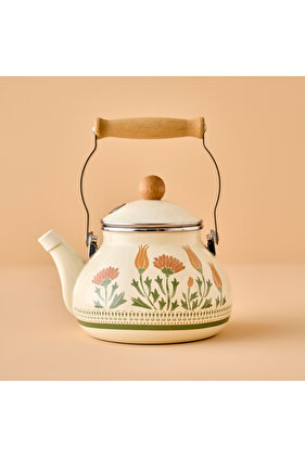 إبريق شاي توليب مطلي بالمينا (2 لتر)