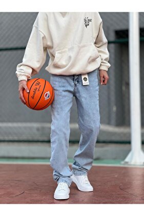 جينز شتوي فضفاض باللون الأزرق - بنطلون Mbg