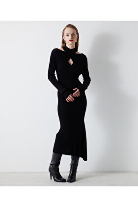 Cutout knitwear dress