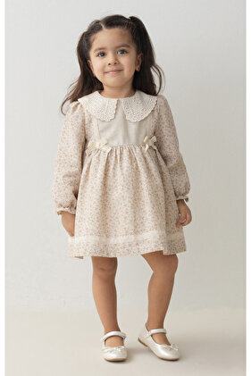 فستان بناتي للأطفال، فستان بناتي لحفلات أعياد الميلاد وحفلات الزفاف، فستان مبطن بأكمام طويلة