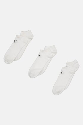 جوارب رجالية بشعار العلامة التجارية، 3 أزواج، باللون الأبيض