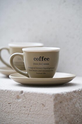 طقم فناجين قهوة بلاش لشخصين - 90 مل