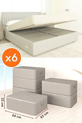 6 db antracit aljzat - 64x45x22 cm nagy méretű táska