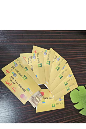 بنك العيد كروت توزيعات عيدية 10 كرت على شكل بطاقة بنكية  ATM