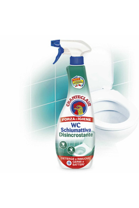 Detergent Detartant Spray Wc, 625 ml, Chanteclair Schiumattiva Disincrostante Forza & Igiene