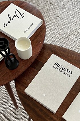 Kumaş Kaplı 2’li Set Dekoratif Kitap Kutu, Kitap Kutu, Dekoratif Kitap, Picasso, Degas