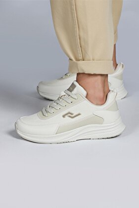 28086 حذاء رياضي نسائي كاجوال باللون البيج