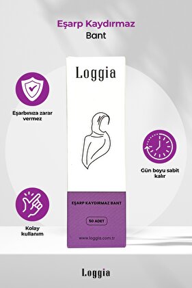 Eşarp Şal Kaydırmaz Özel Bant 50 Adet - Sabitleme Bandı Çift Taraflı Sabitleyici