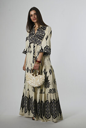 فستان نسائي صيفي موديل Katleya مصنوع من الفيسكوز بنسبة 100%