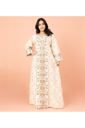 جلابية كريستال فاخرة مطرزة