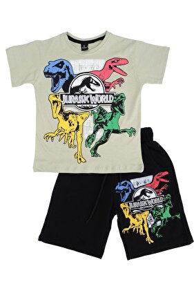 Jurassic World Printed T-shirt and Shorts Set