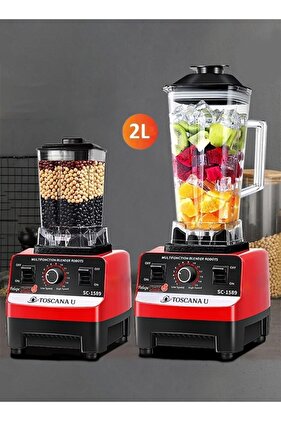 خلاط كهربائي قابل للتعديل بسعة 2 لتر مع مطحنة حبوب متعددة الوظائف