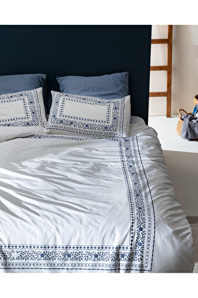 طقم غطاء لحاف قطن 100% من Arber - أزرق داكن