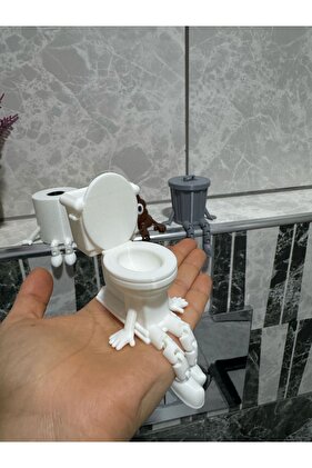 Klozet Eğlenceli Banyo Dekoratif Figür Seti