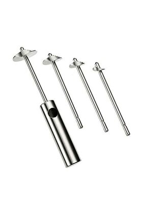 5-Piece Stainless Steel Vegetable Corer Set,Safe and Easy to Use,Silver,for Salads Desserts and More